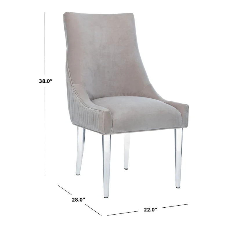 Acrylic Leg Dining Chair - 22W x 28D x 38H Modern Glamour Style