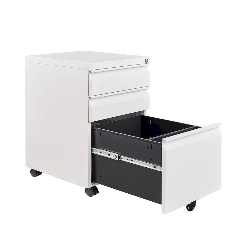 3-Drawer Steel Locking Rolling File Cabinet