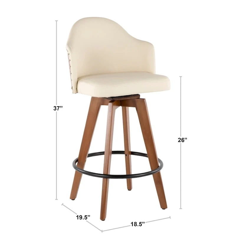 Carson Carrington Valsatra Mid-century Modern Counter Stool