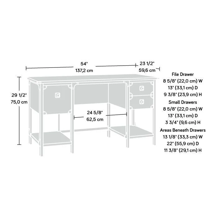 Steel River Double Ped Desk