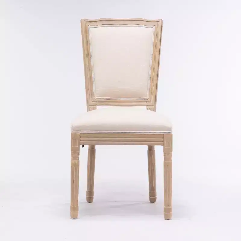Wood Dining Room Chairs with Back Set of 2, Upholstered Classic Armless Chairs for Kitchen or Dining Room-Panipeachy