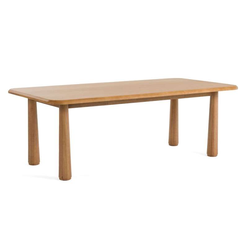 Modrest Rhea Modern 87 Natural Acacia Rectangular Dining Table - Beige