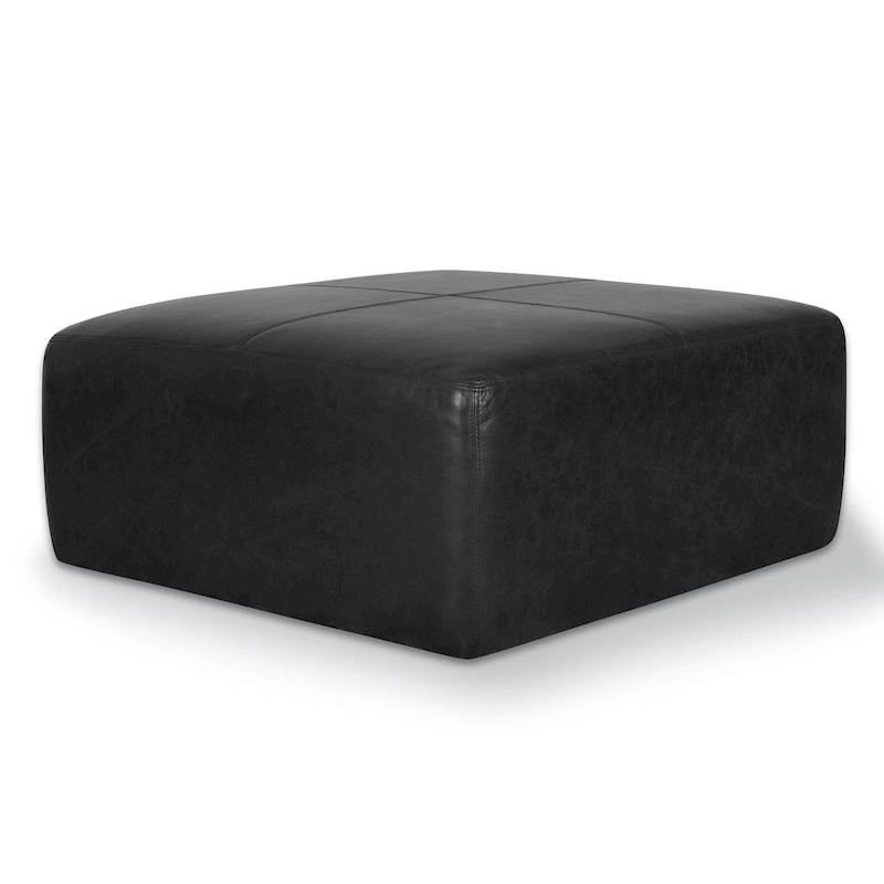Poly & Bark Sequoia Ottoman - Full Grain Genuine Italian Leather