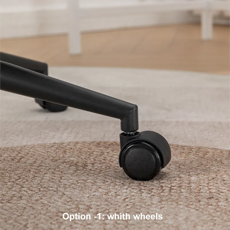 Roundhill Bizerte Adjustable Swivel Criss Cross Chair, Wide Seat Office Chair Vanity Chair