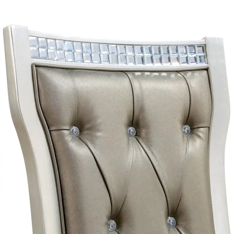 Medlee Glam Grey Wood 7-Piece Dining Table Set by Furniture of America