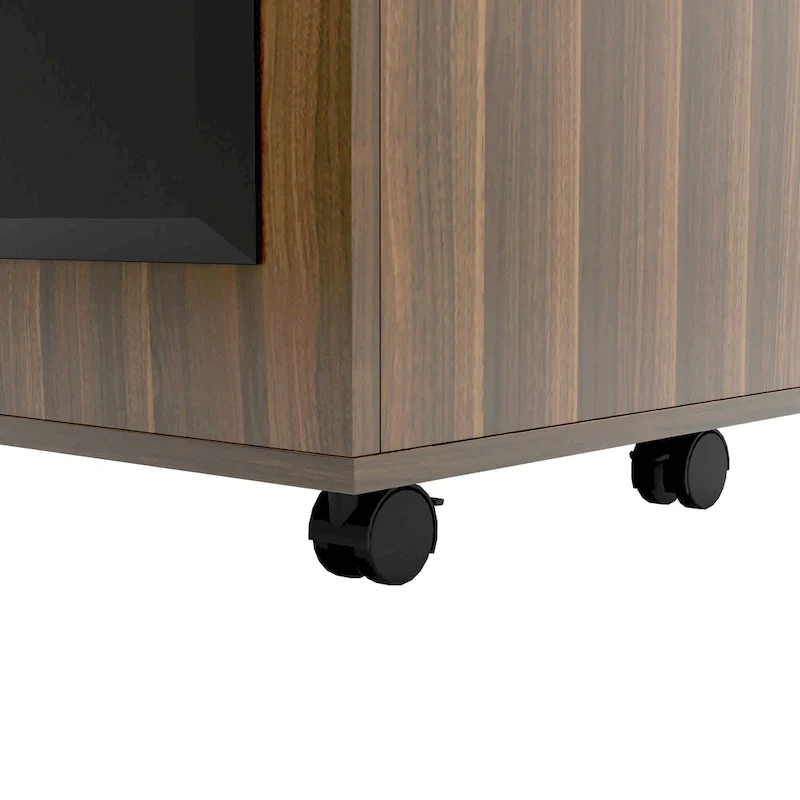 Urban Two-Drawer Mobile File Cabinet with Iron Bar Pulls