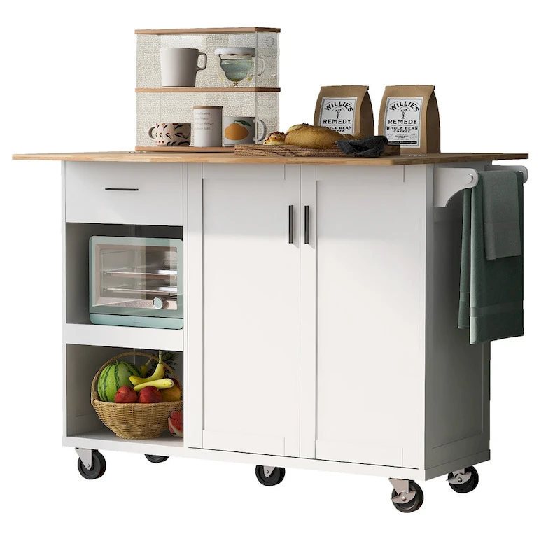 Kitchen Island With Foldable Counter Top(no include stool)