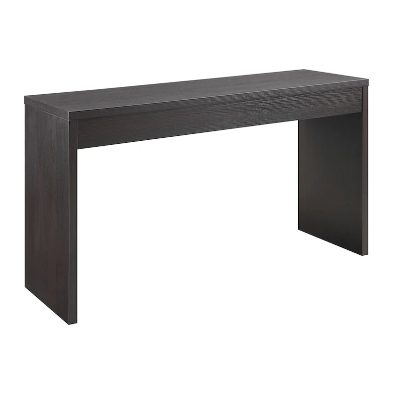 Espresso/White/Black Modern Melamine Console Table & Desk, 1-Person