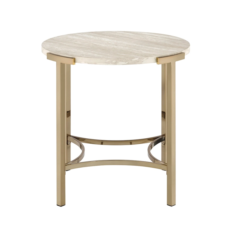 Brickelle Glam 24-inch Faux Marble End Table by Furniture of America