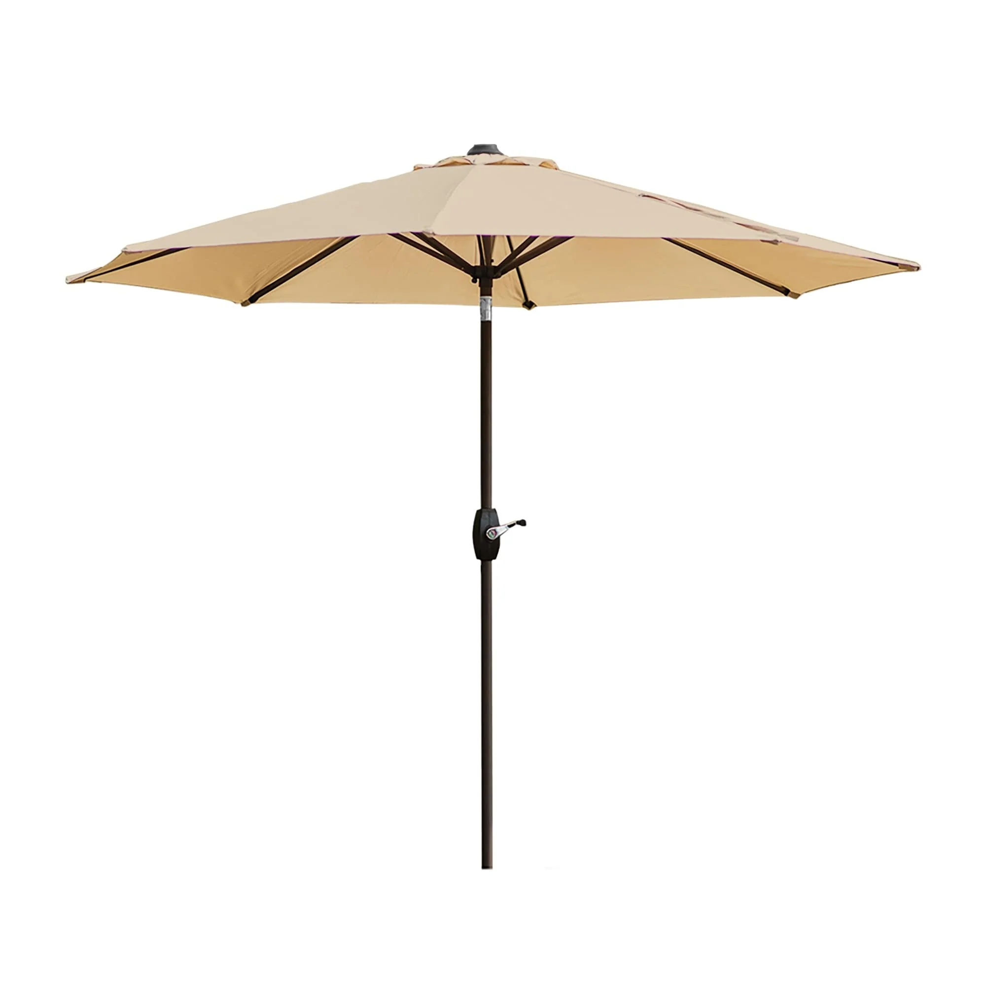 Lopes 9-foot Patio Umbrella with Bronze Finish Base Weight Stand Included