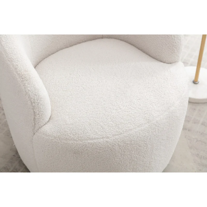 Swivel Accent Armchair Barrel Chair with Black Powder Coating, Blue