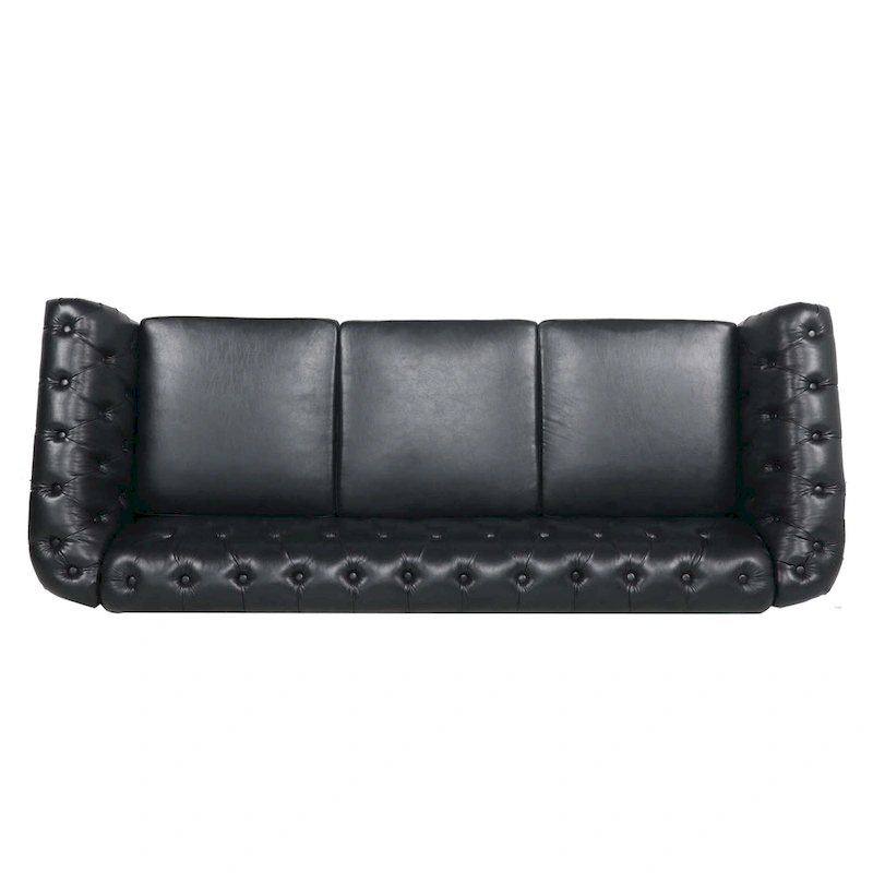 Naro Mid-Century 84 Modern 3 Seater Chesterfield Sofa Couches by Christopher Knight Home