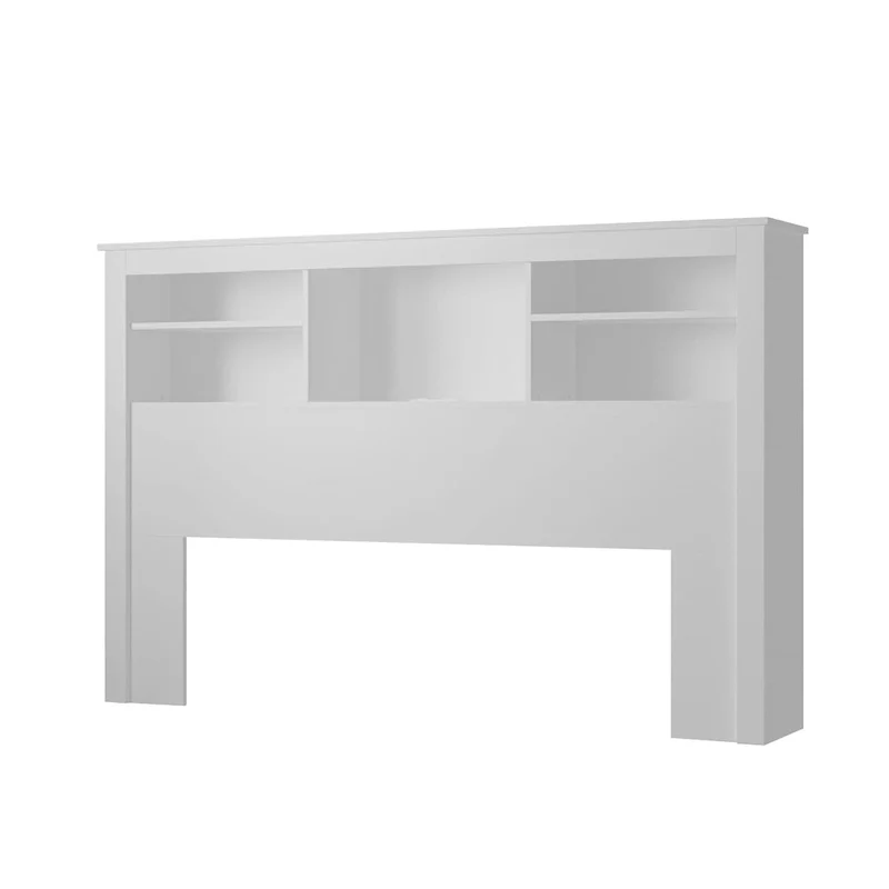 65Timechee Queen Bookcase Headboard RGB Light Adjustable Shelf