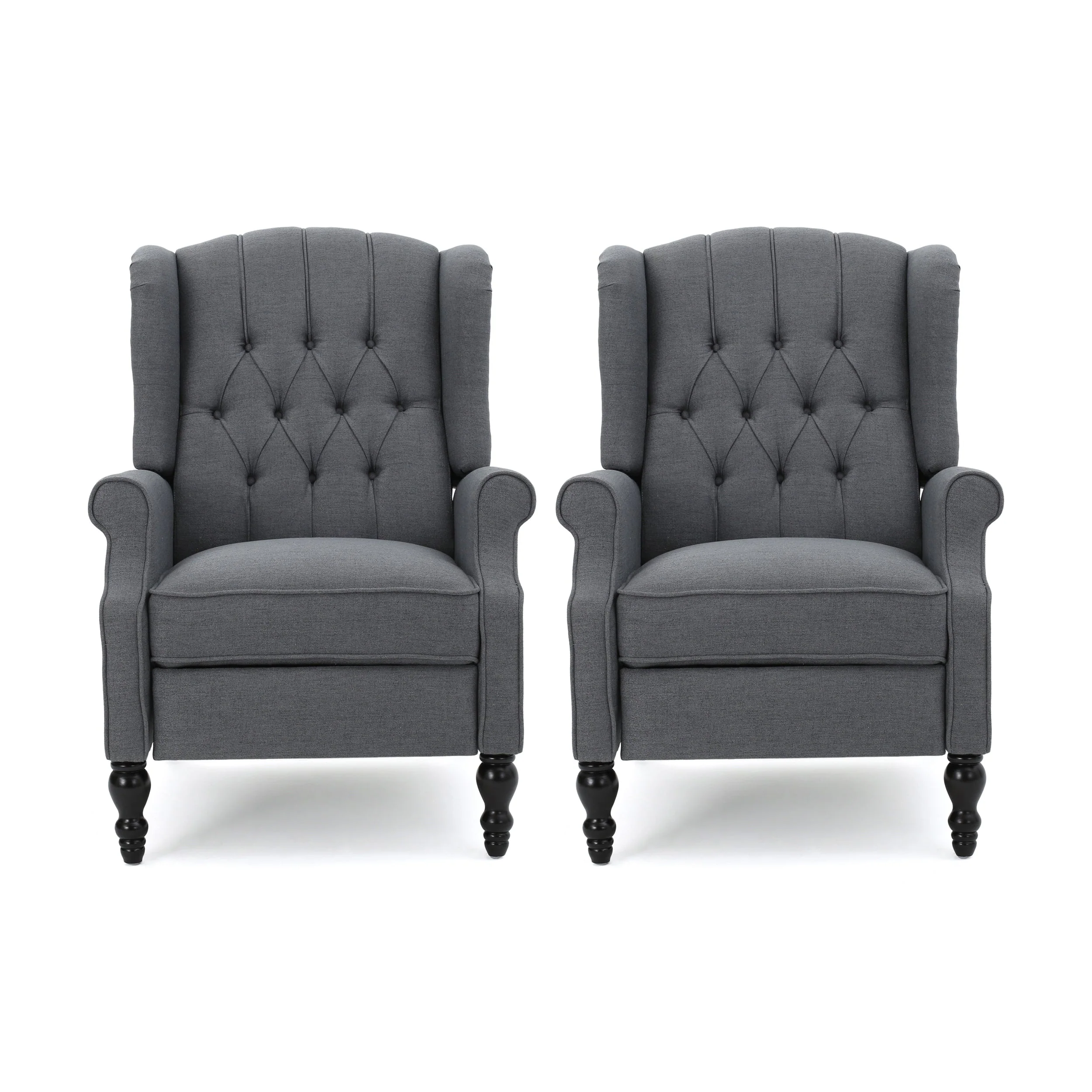 Walter Tufted Fabric Recliners (Set of 2) by Christopher Knight Home
