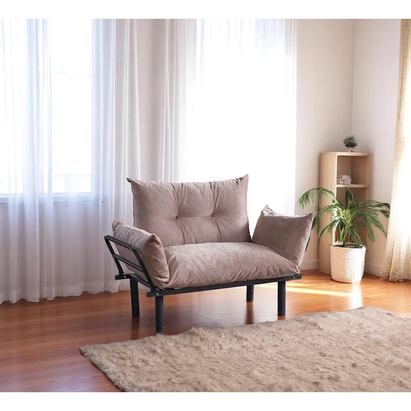 Sadio Metal Frame Loveseat With Removable Cushions