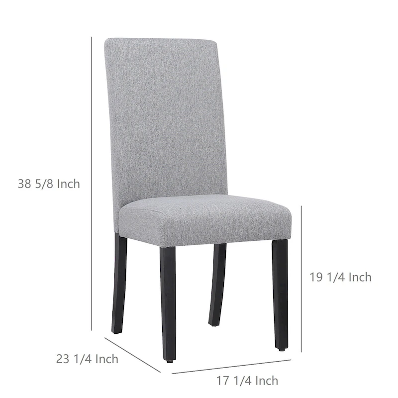 Grandview Upholstered Linen Fabric Dining Chair (Set of 2)