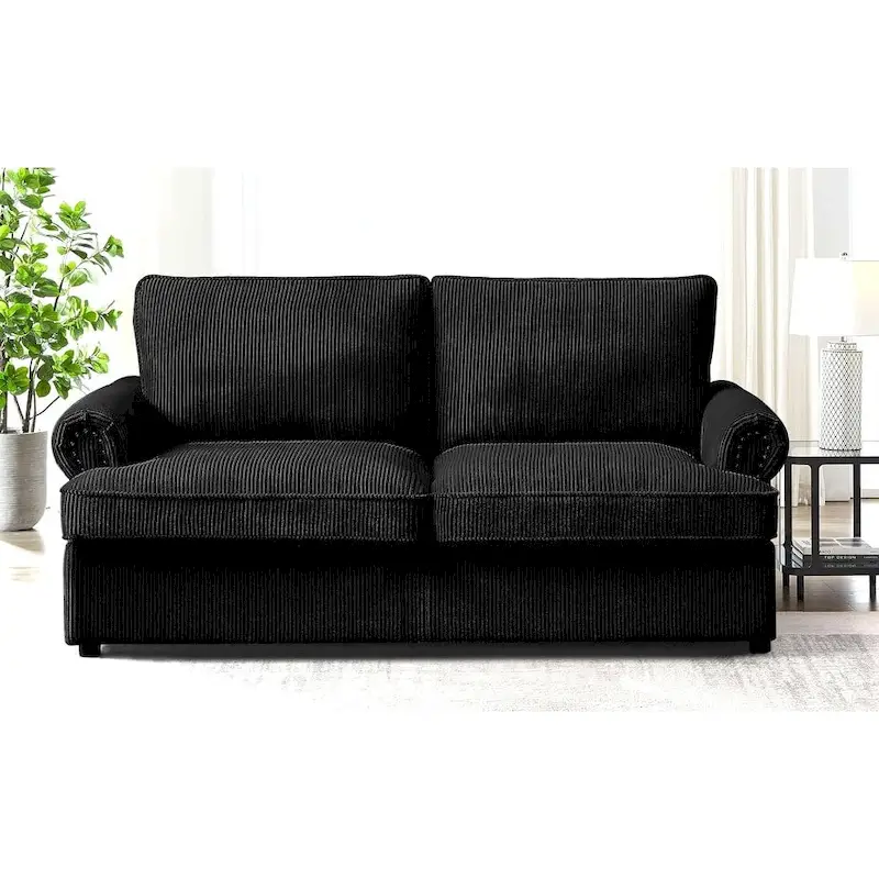 US Pride Furniture Viviana 76 inch Polyester Cushion Back Sofa Bed