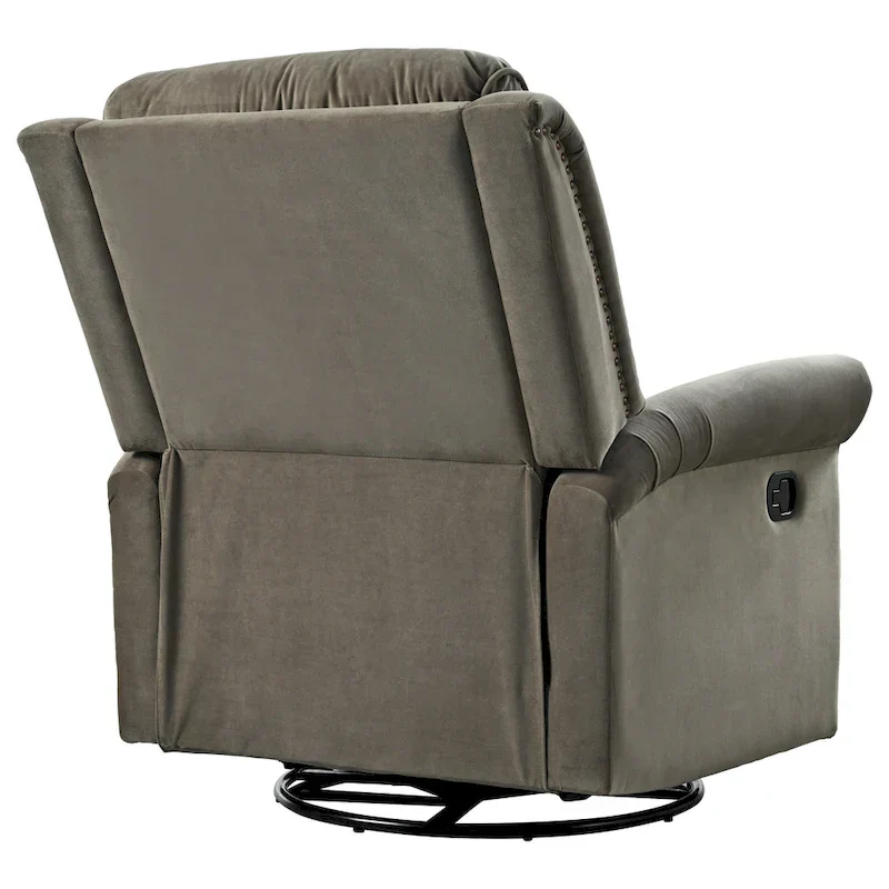 Marloo Modern Swivel Velvet Recliner Chair by Christopher Knight Home