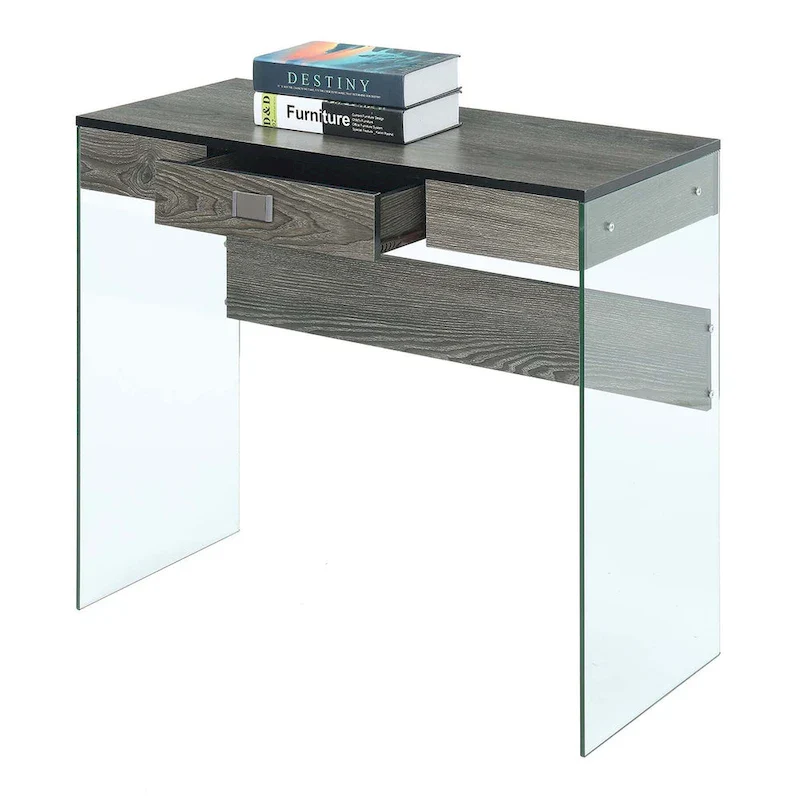 Convenience Concepts SoHo 1 Drawer Glass 36 Desk