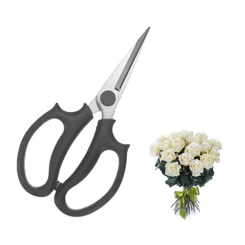 Unique Bargains Stainless Steel Garden Comfortable Grip Flower Pruning Shears