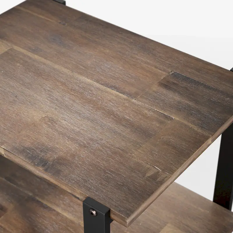 Priage by ZINUS 21 Brown Solid Wood Side Table