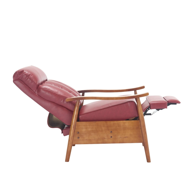 Wine Red 26.38 Adjustable Chaise Lounge Chair