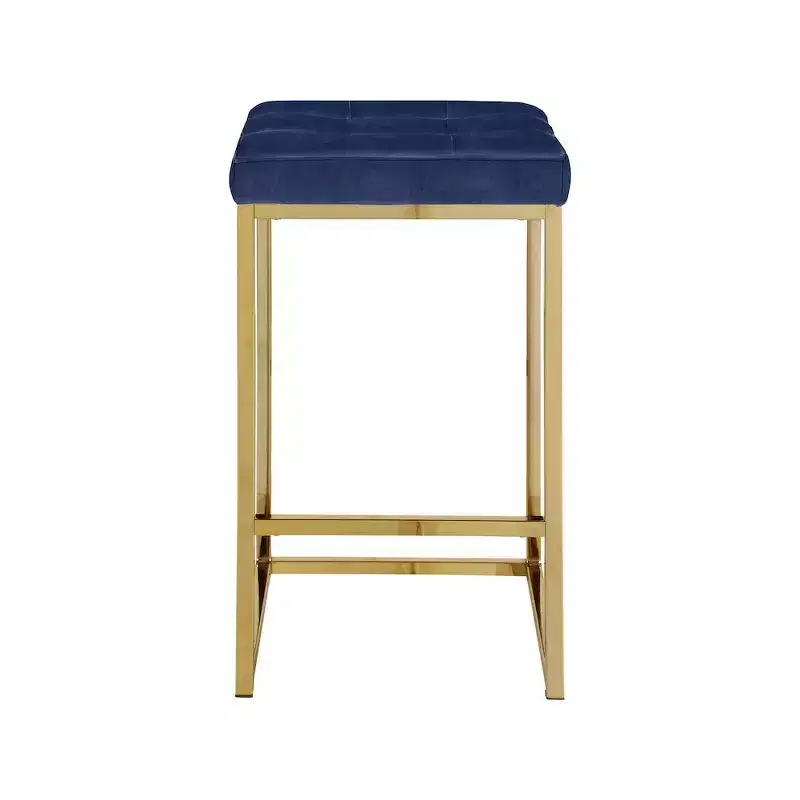 Meridian Furniture,Nicola Navy Velvet Stool, Set of 2