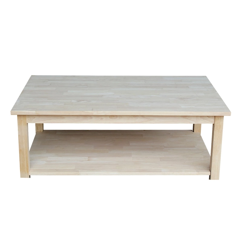 Solano Unfinished Solid Parawood Coffee Table
