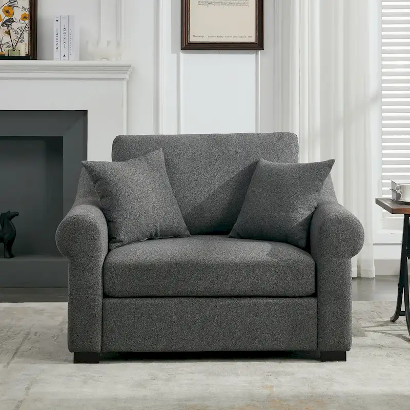 Modern Chenille Oversized Armchair