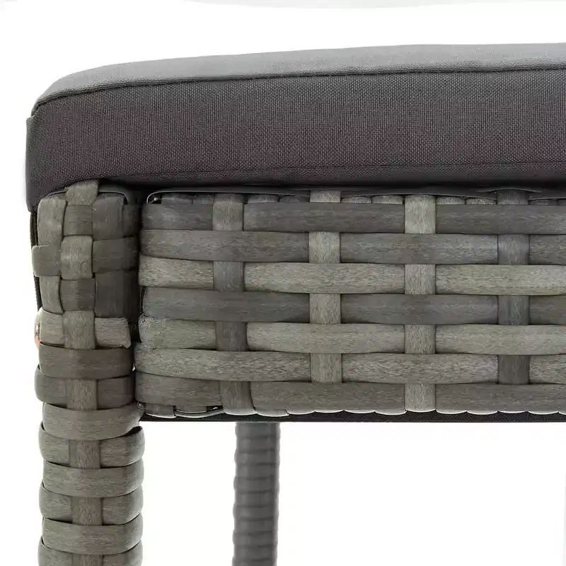vidaXL Garden Bar Set Poly rattan Medium Removable Covers