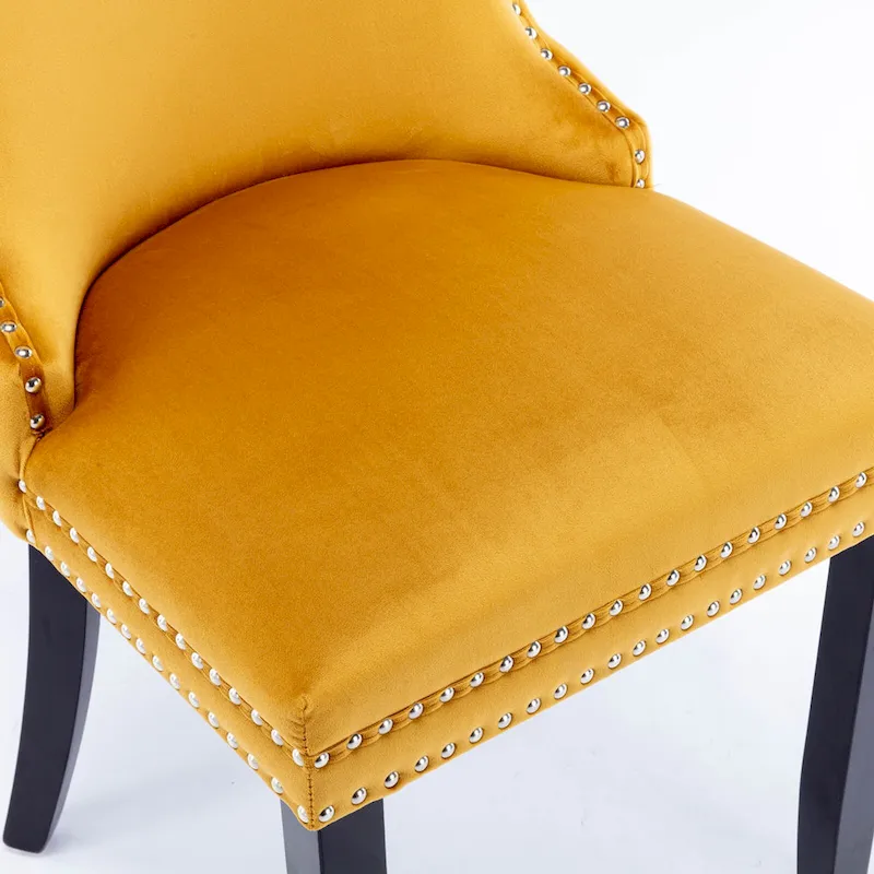 A&A Furniture Upholstered Wing-Back Dining Chair