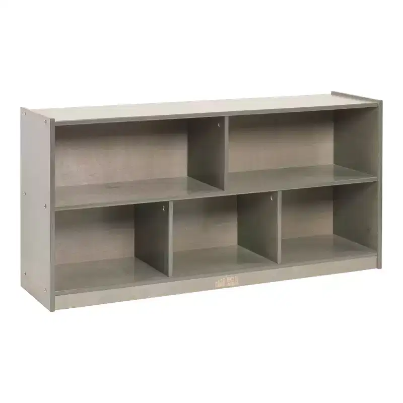 ECR4Kids 5-Compartment Mobile Storage Cabinet, Toddler, Classroom Furniture
