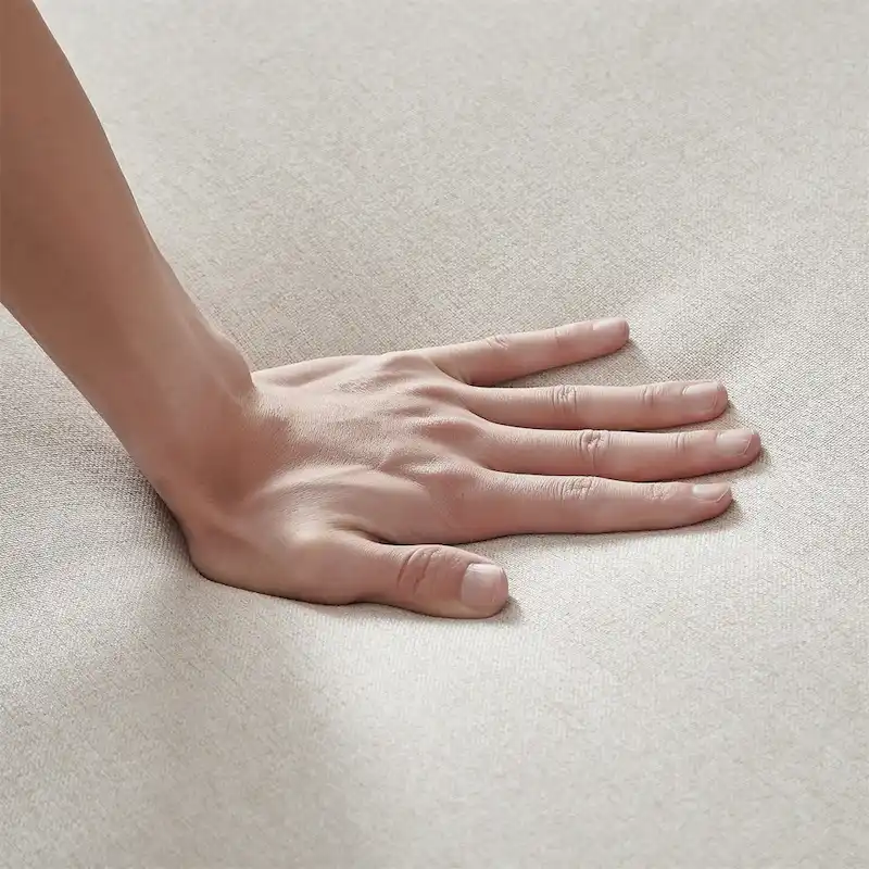 Modern Linen Convertible Sleeper Sofa Couch with 2 Lumbar Pillows