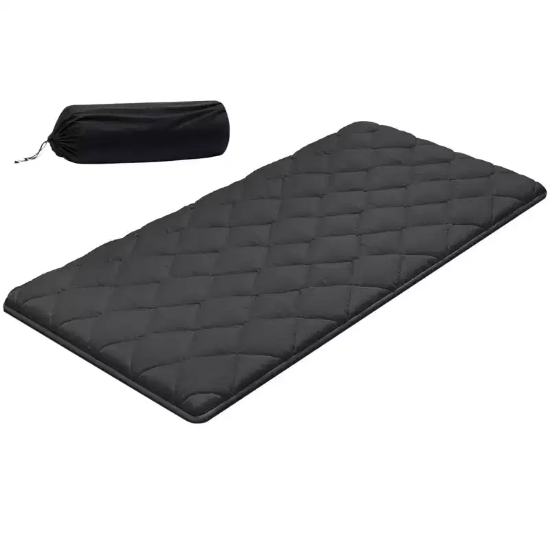 VEVOR Japanese Tatami Mat, Twin Size Foldable Japanese Tatami Mattress, Futon Mattress with Storage Bag, 9-Layer Floor Mat, 80 x 39 x 3.5 in, Black