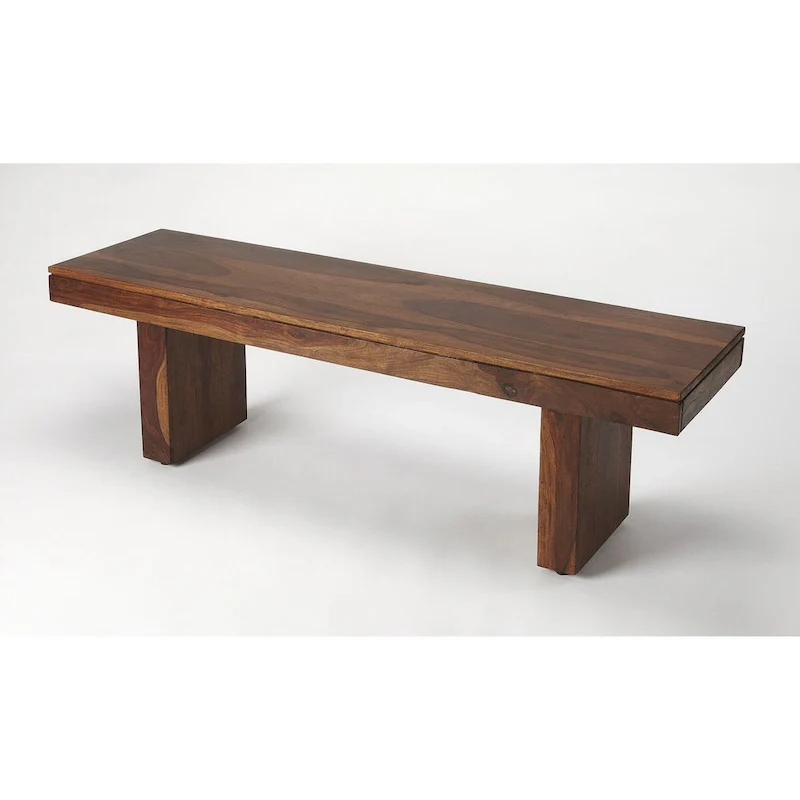Brown Wood Bench