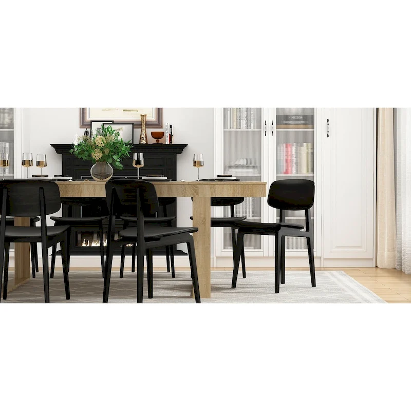 Business Furniture 86.6W x 47.2D Conference Table with Wood Base Desk