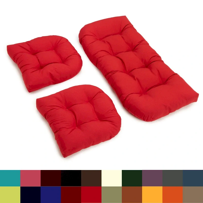 Twill 3-piece Indoor Settee Cushion Set