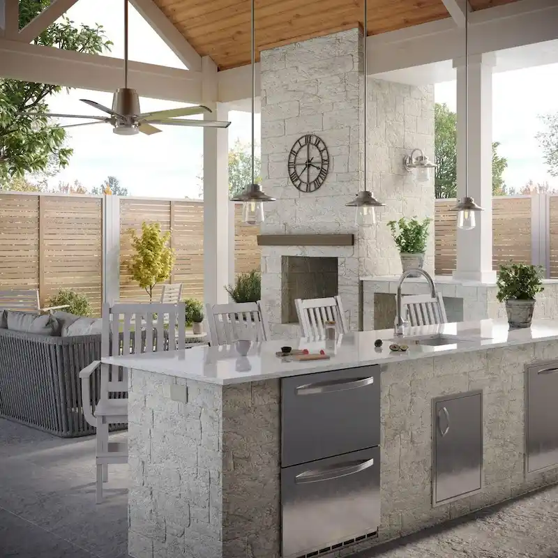 Tremont Collection 1-Light Stainless Steel Clear Seeded Glass Farmhouse Mini-Pendant Hanging Light - 9 in x 9 in x 8 in