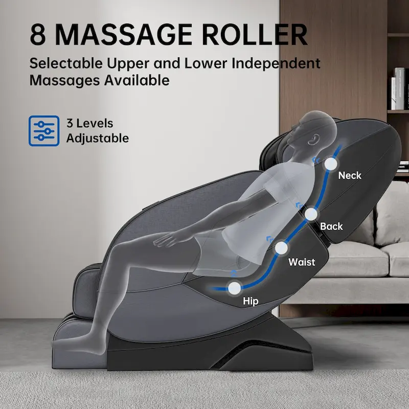 heated Full Body Massage Chair with zero gravity mode and Bluetooth music player
