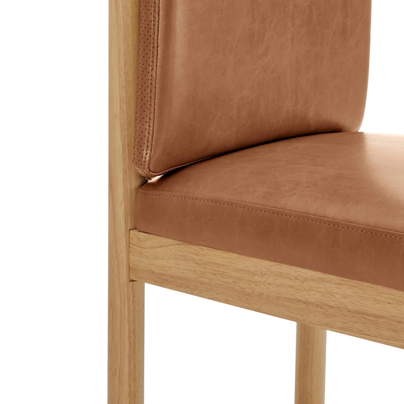 Melvin Faux Leather Dining Side Chair (Set of 2)