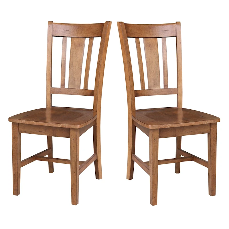 International Concepts Solid Wood San Remo Splatback Chairs, Set of 2