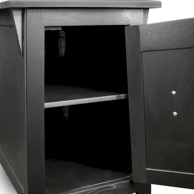 Leick Home Traditional Solid Wood Mission Cabinet End Table