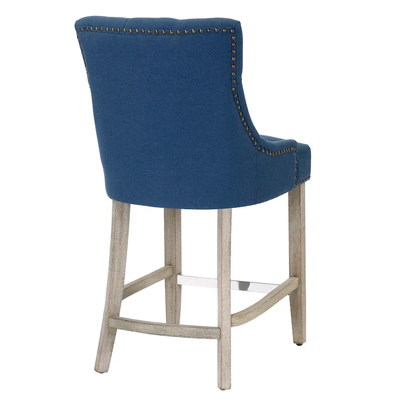 Upholstered Button Tufted Counter Bar Stool