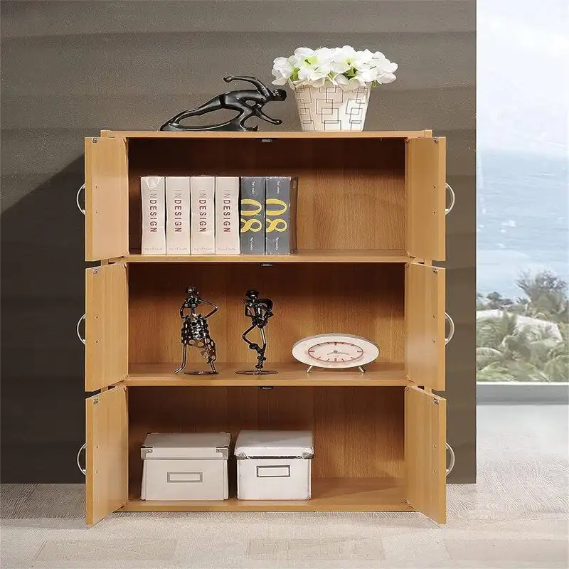 3-Shelf Bookcase Cabinet