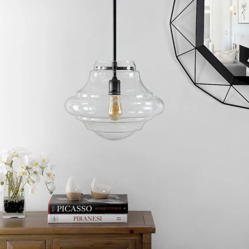 SAFAVIEH Lighting Kyrah Oil Rubbed Bronze Led Adjustable Pendant - 15  W x 15  L x 20.5-50.5  H