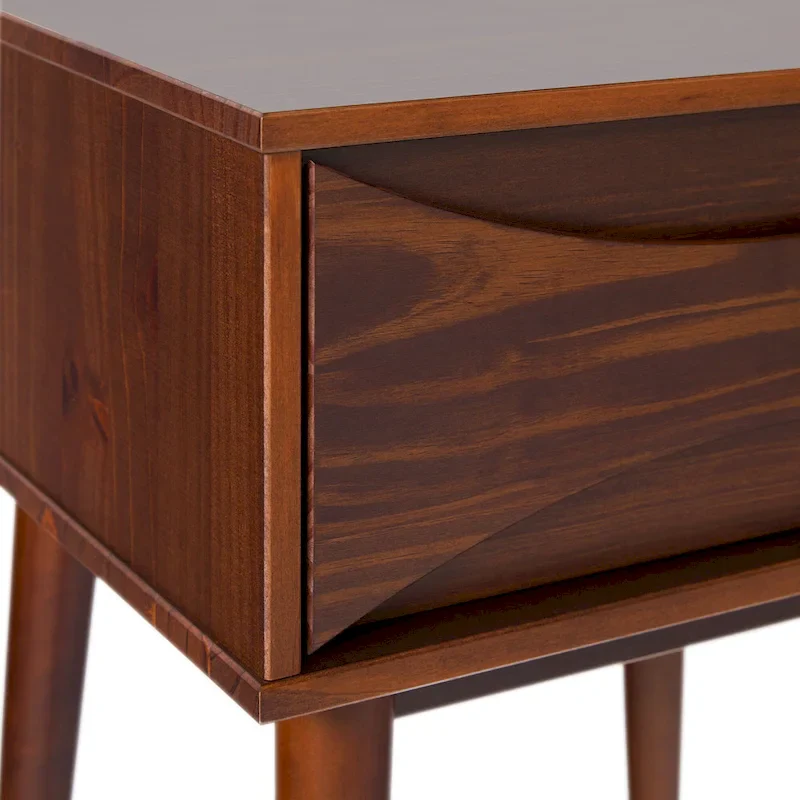 Mid-Century Curved-Drawer Nightstand