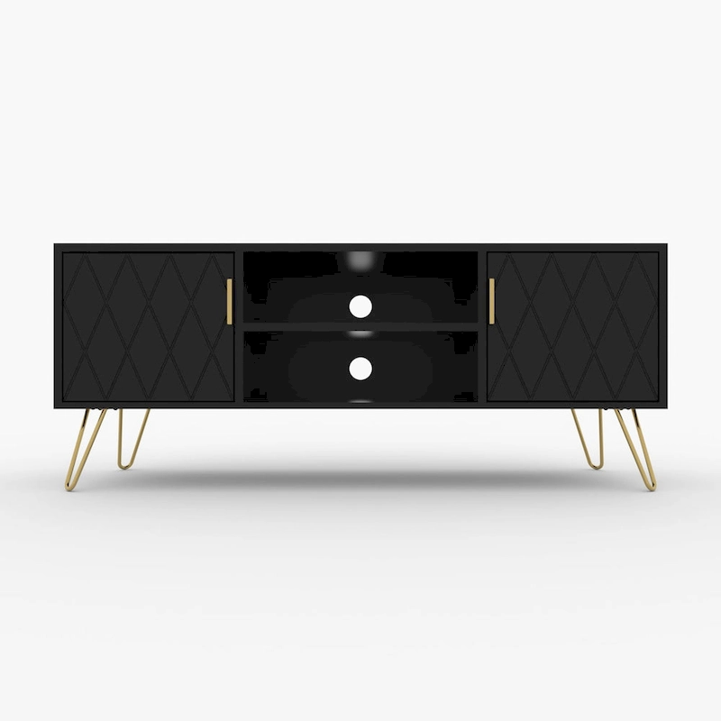 TV Stand TV Console Table Cabinet Wood Entertainment Center