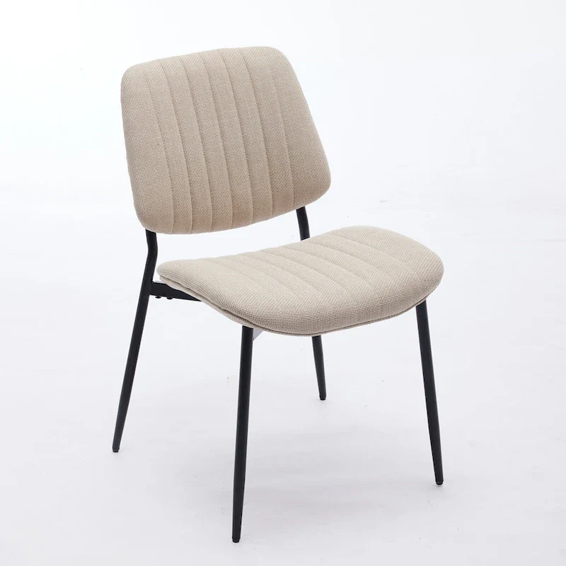 GDFStudio Modern Armless Upholstered Dining Chairs with Metal Legs
