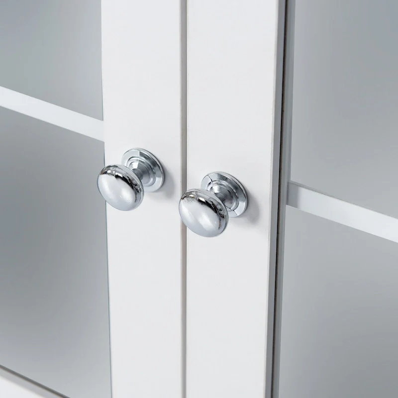Tall Storage Cabinet with Shelves and Doors for Bathroom