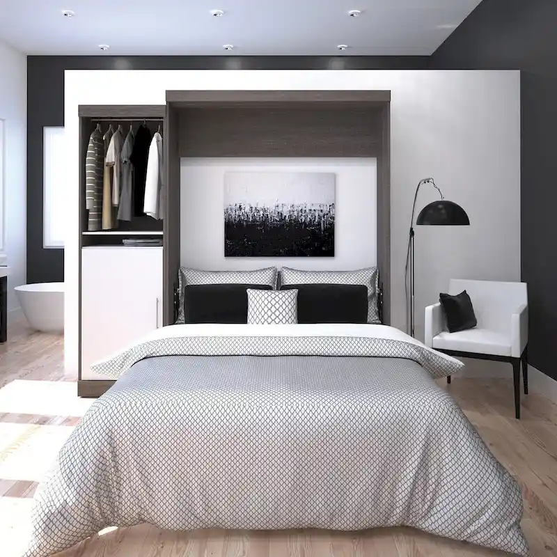 Queen Murphy Bed with Closet Organizer (90W)